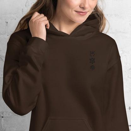 Black Embroided Taino Hoodie