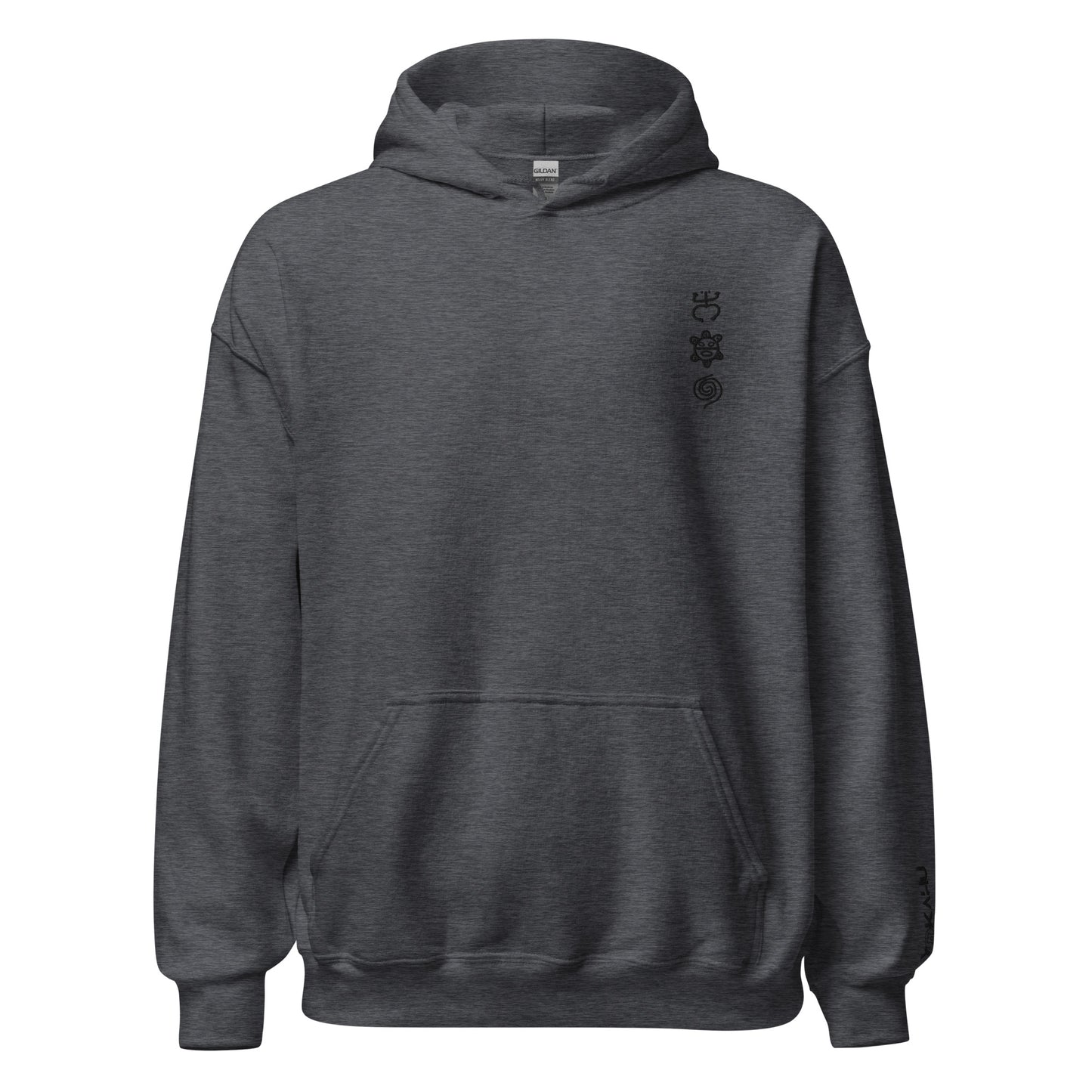 Black Embroided Taino Hoodie