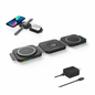 3 in 1 Fast wireless charger with adapter and cable/ RGB Led Charging station