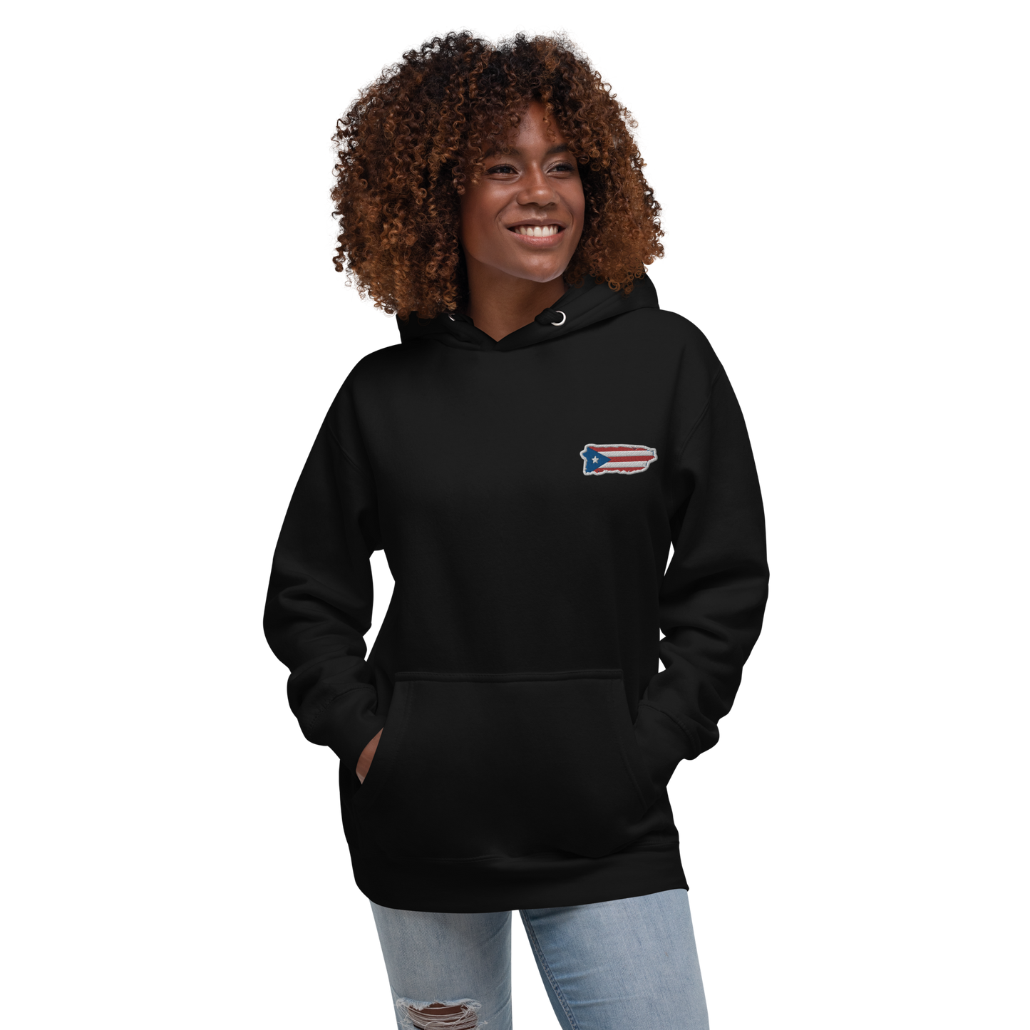 PuertoRico Color Logo embroidered Hoodie