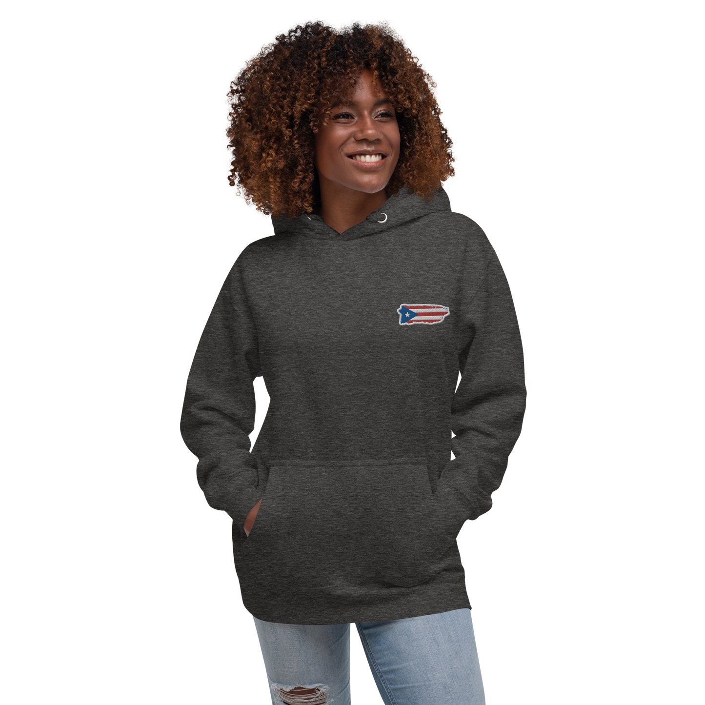 PuertoRico Color Logo embroidered Hoodie