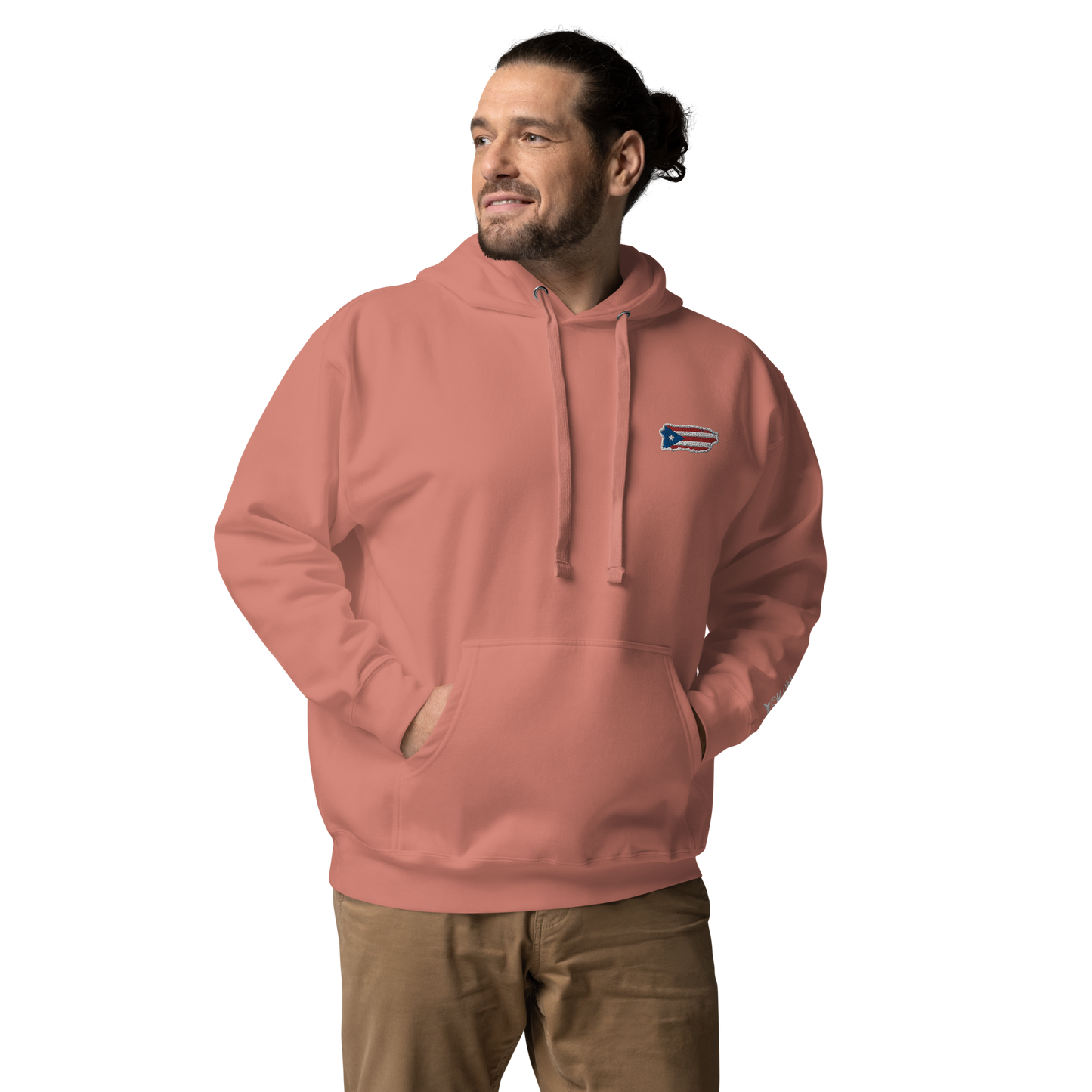 PuertoRico Color Logo embroidered Hoodie