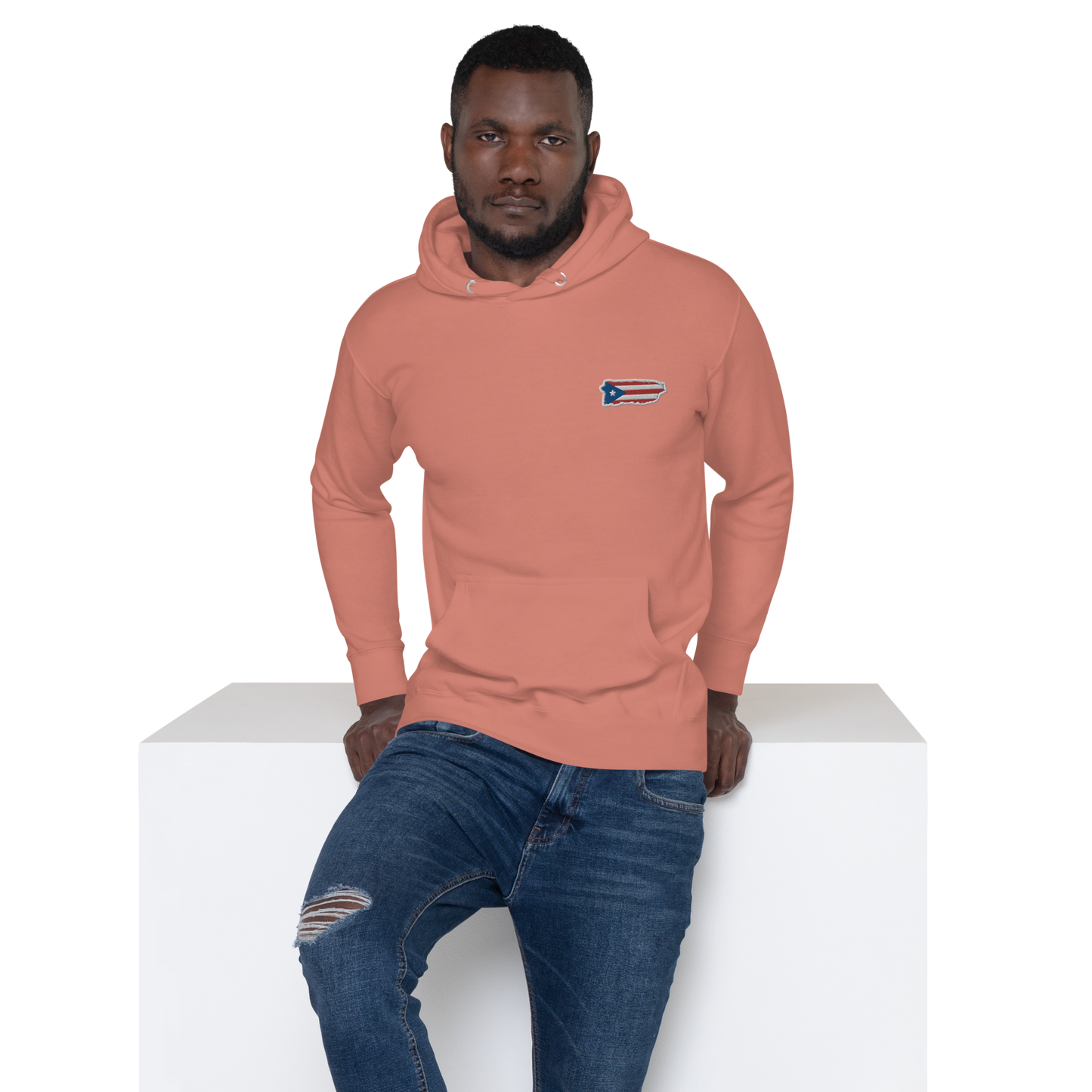 PuertoRico Color Logo embroidered Hoodie