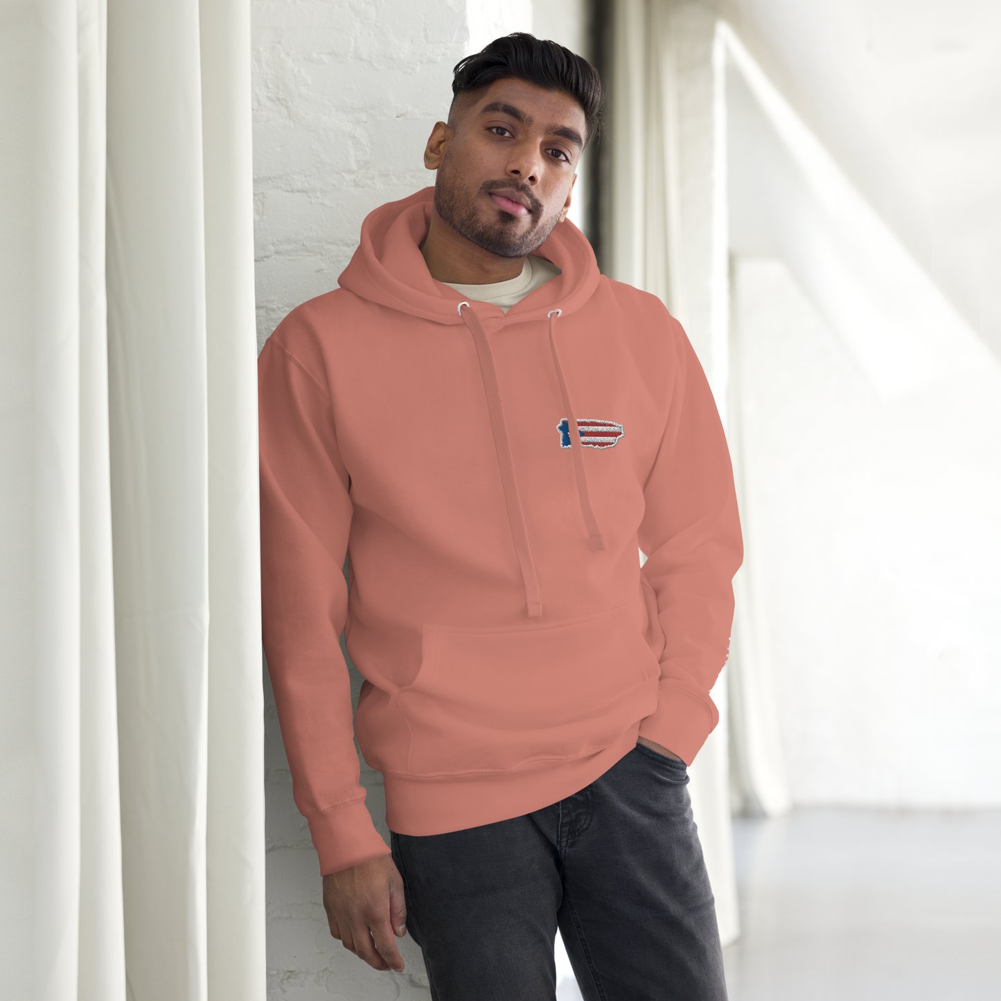 PuertoRico Color Logo embroidered Hoodie