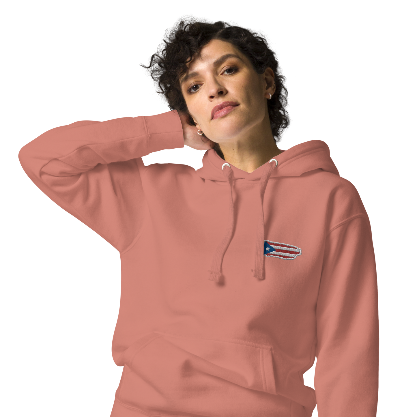 PuertoRico Color Logo embroidered Hoodie