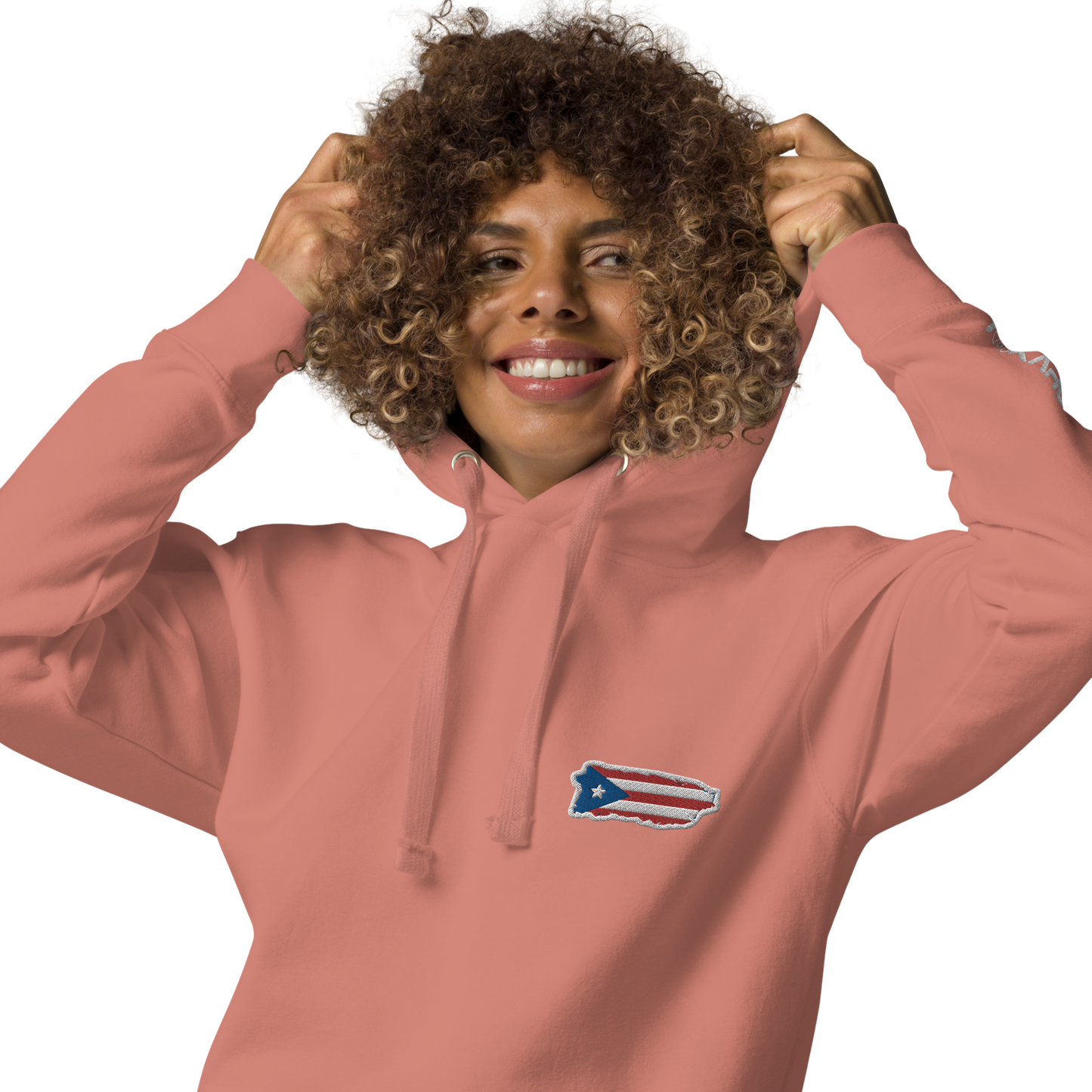 PuertoRico Color Logo embroidered Hoodie