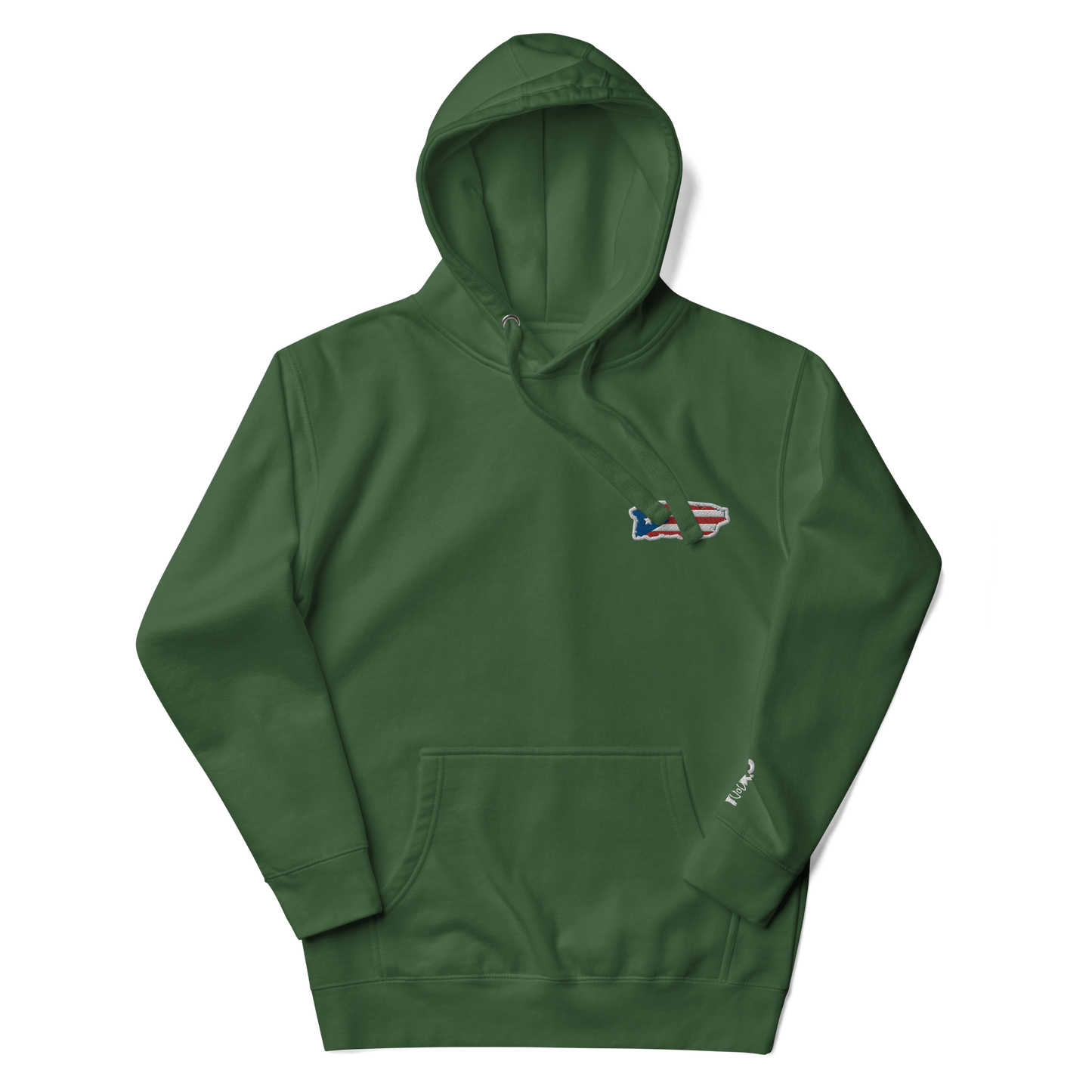 PuertoRico Color Logo embroidered Hoodie