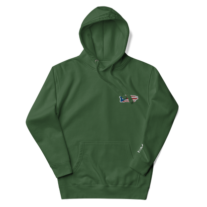 PuertoRico Color Logo embroidered Hoodie