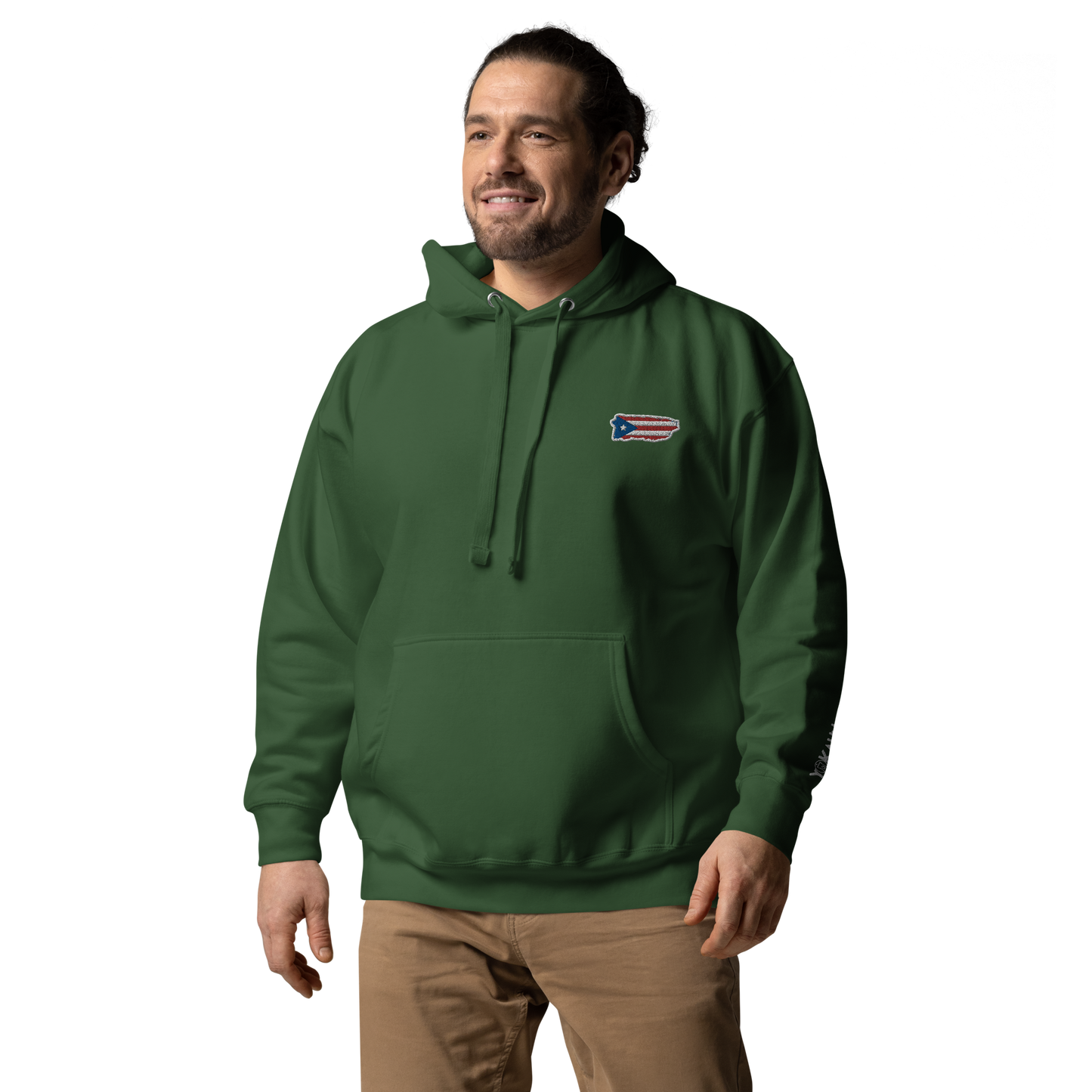 PuertoRico Color Logo embroidered Hoodie