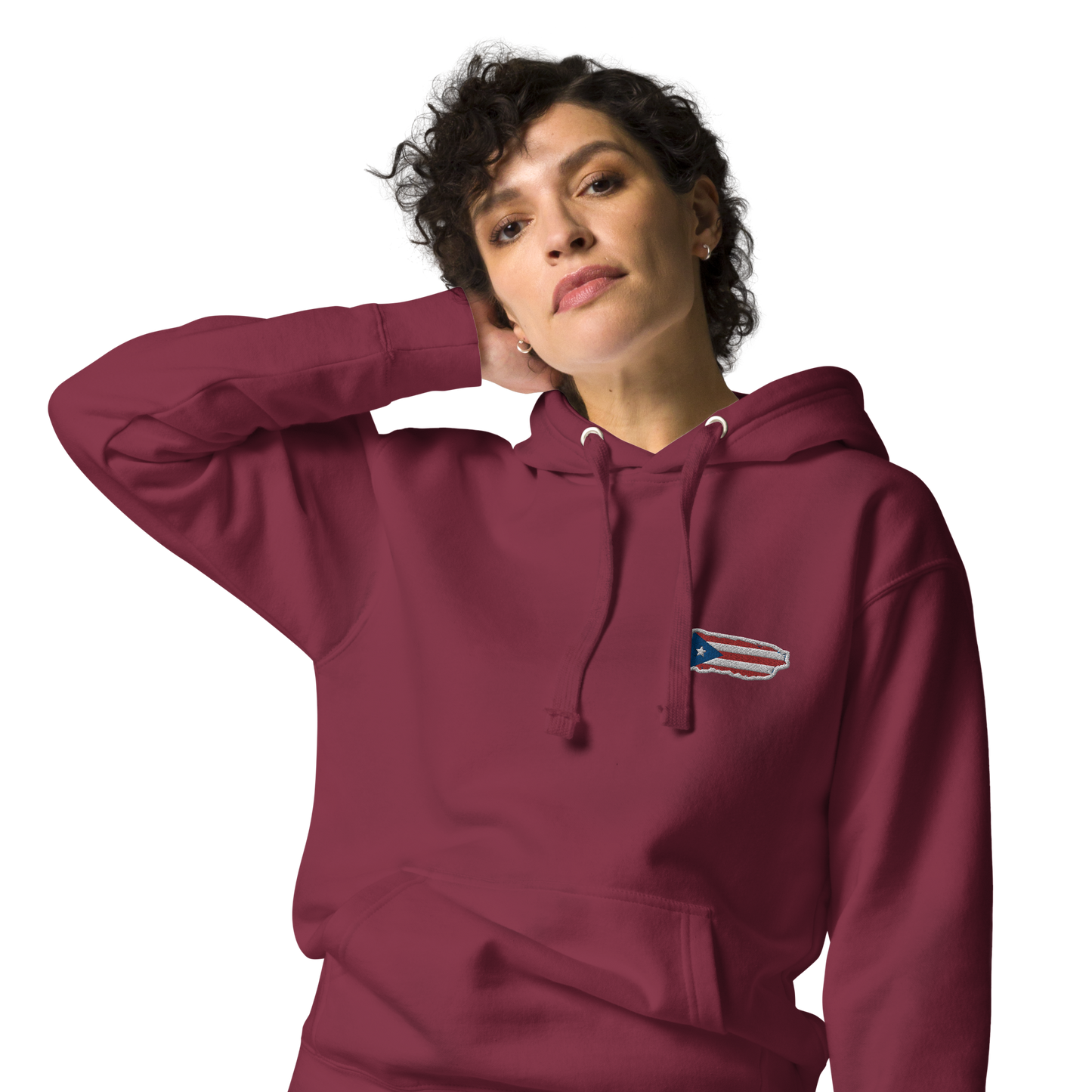 PuertoRico Color Logo embroidered Hoodie