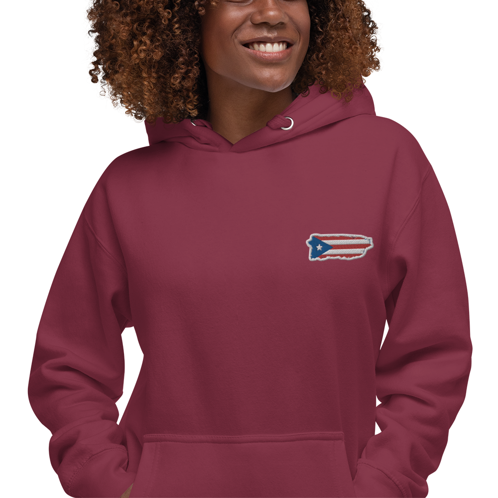 PuertoRico Color Logo embroidered Hoodie