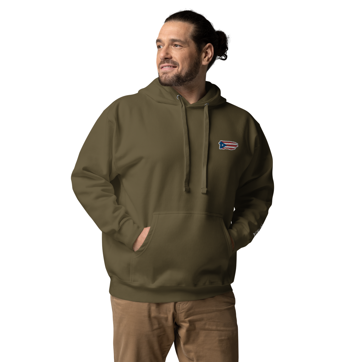 PuertoRico Color Logo embroidered Hoodie