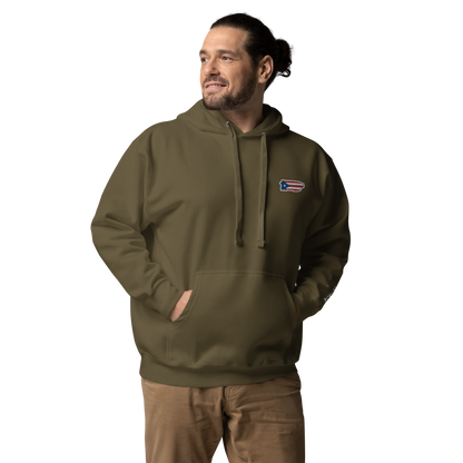 PuertoRico Color Logo embroidered Hoodie