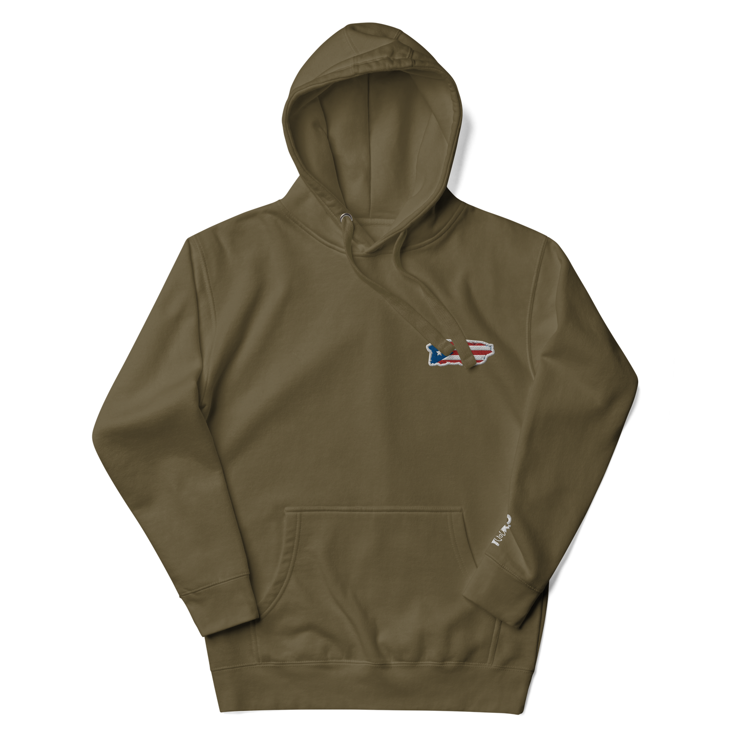 PuertoRico Color Logo embroidered Hoodie