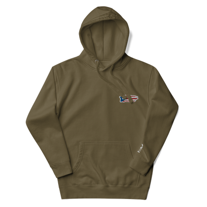 PuertoRico Color Logo embroidered Hoodie