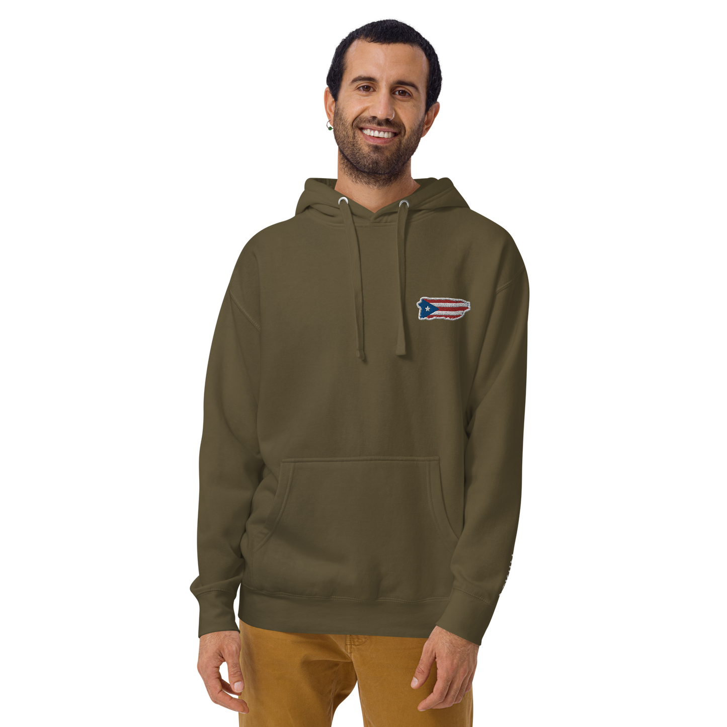 PuertoRico Color Logo embroidered Hoodie