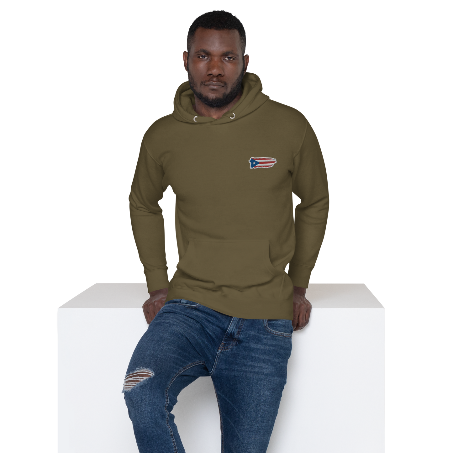 PuertoRico Color Logo embroidered Hoodie