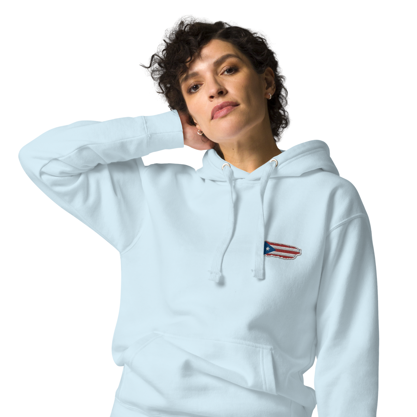 PuertoRico Color Logo embroidered Hoodie