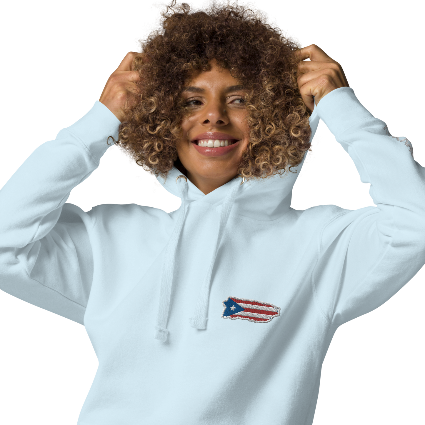 PuertoRico Color Logo embroidered Hoodie