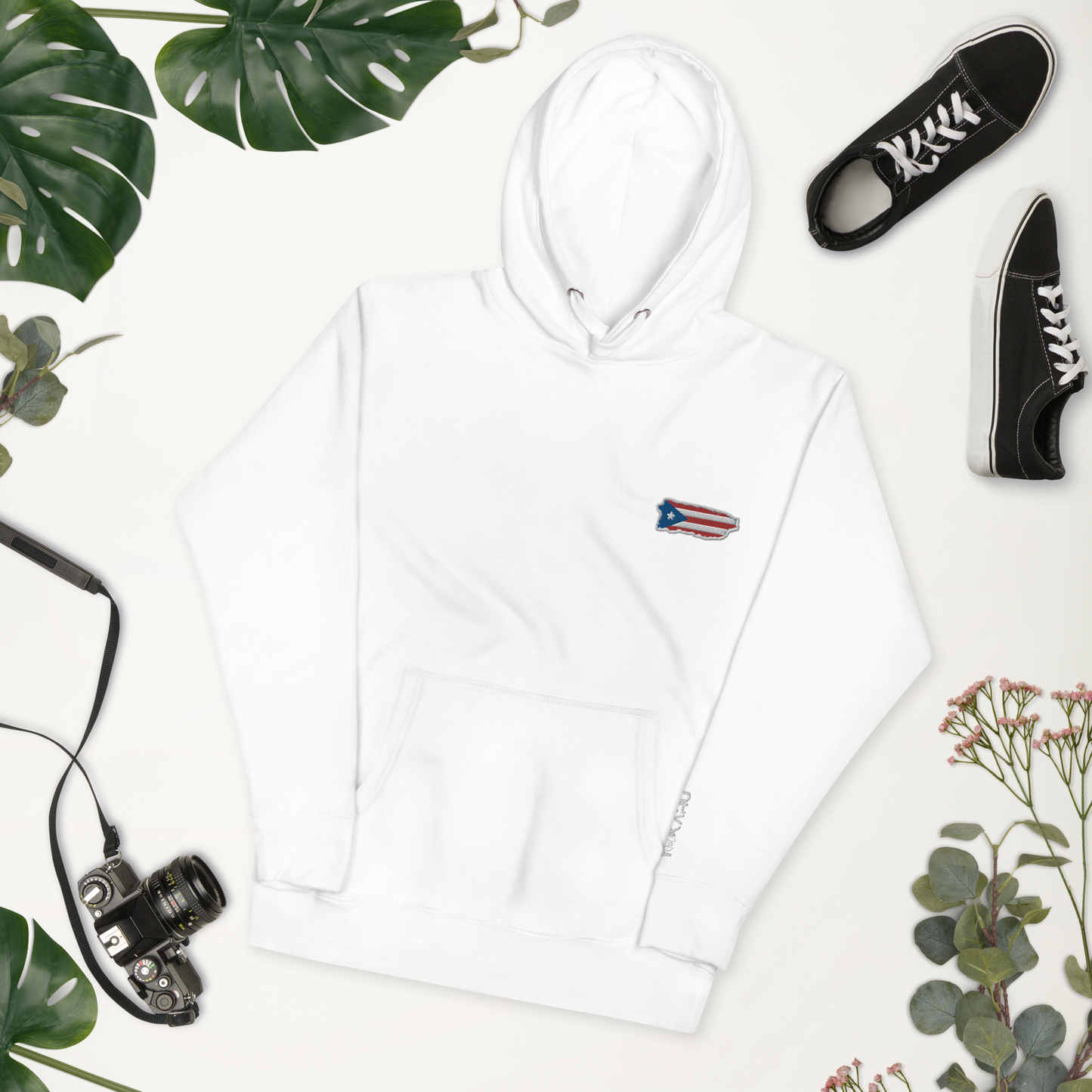 PuertoRico Color Logo embroidered Hoodie