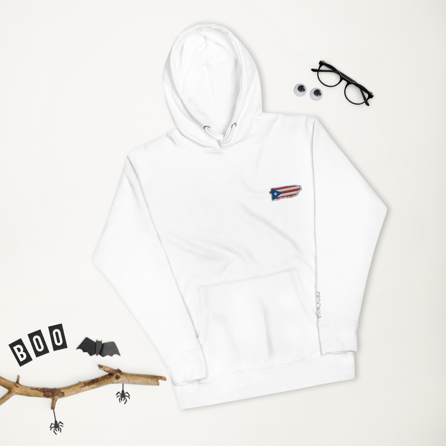 PuertoRico Color Logo embroidered Hoodie