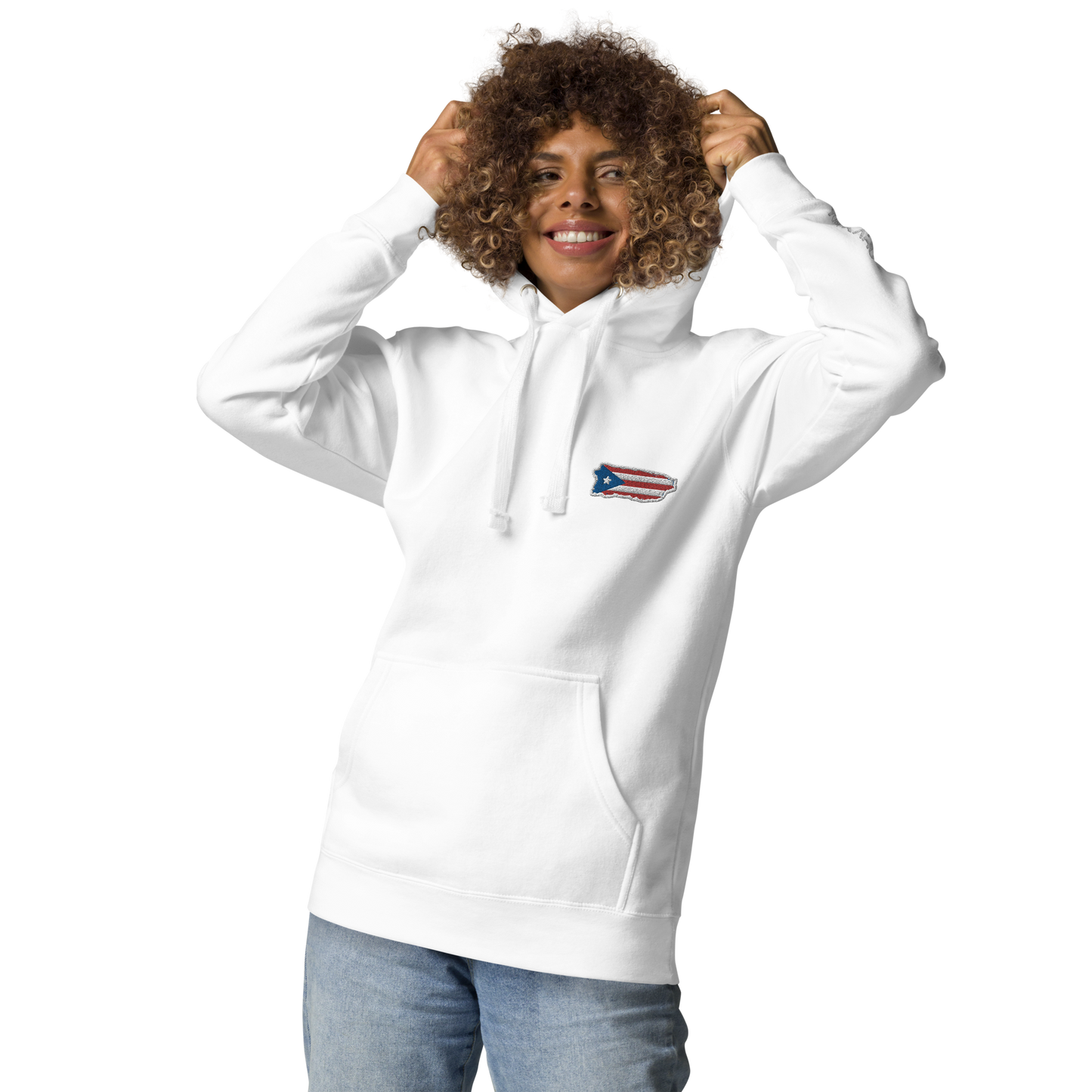 PuertoRico Color Logo embroidered Hoodie